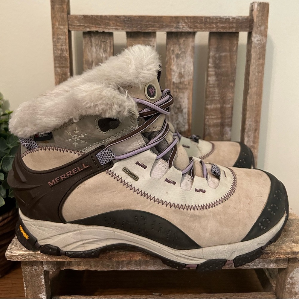 Merrell Continuum Womens Thermo Arc 6 Sz 6.5Waterproof Brindle Hike Brown Snow
